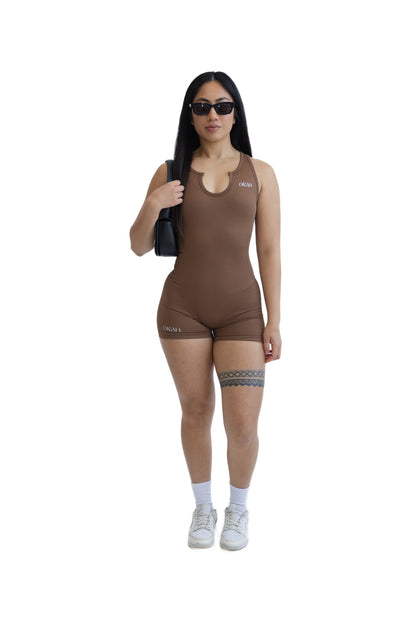 Mocha Amber Romper